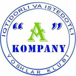 Логотип @a_kompany_official - ,, A " Kᴏᴍᴘᴀɴy ɪǫᴛɪᴅᴏʀʟɪ ᴠᴀ ɪѕᴛᴇ'ᴅᴏᴛʟɪ ʙᴏʟᴀʟᴀʀ ᴋʟᴜʙɪ
