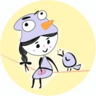 Логотип @academbirds - Птичка на проводе