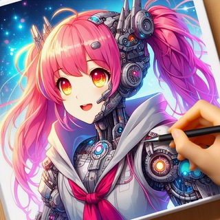 Логотип @aidrawanime - AI Drawing Anime (AIDA)