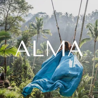 Логотип @alma_travels - Авторские туры | Бали | Алма 🩵