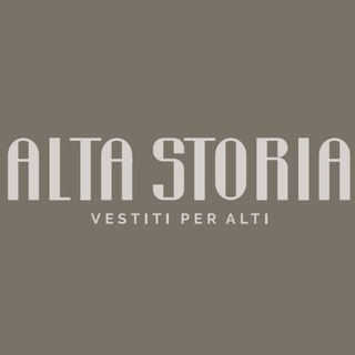 Логотип @alta_storia - Alta storia / Высокая история Одежда для высоких от 180 и выше
