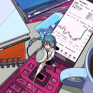 Логотип @animetrading - ♡ anime, trading & crypto .｡ Ё(*д`) ♡