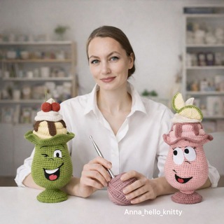 Логотип @anna_hello_knitty - Анна Кропта мк амигуруми