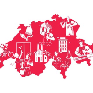 Логотип @arbeit_in_der_schweiz - Работа в Швейцарии. Arbeit in der Schweiz.
