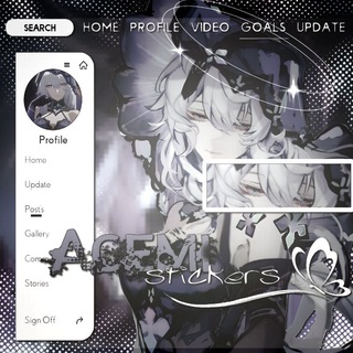 Логотип @asemi_stickers - [ПЕРЕЕЗД] 🐚,, — 𝐀𝖼𝘦𝗺𝐢! &. 𝖲𝘁𝐢𝐜𝗄𝗲𝗋 𝄒