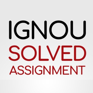Логотип @assignment_solved_ignou - IGNOU Solved Assignments