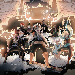 Логотип @blackclovercomments - Черный Клевер/Black Clover. Архив глав [Комменты]