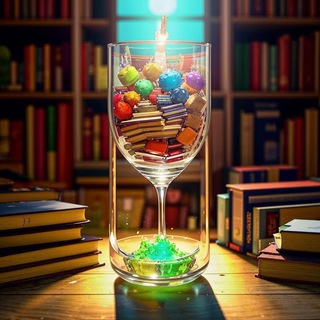 Логотип @bokalsknigami - Бокал с книгами