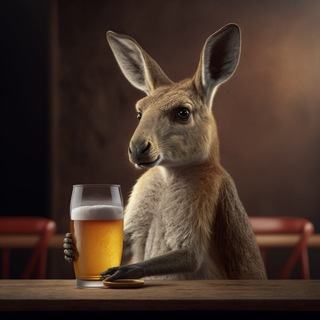 Логотип @buhani - Бухани с кенгуру