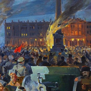 Логотип @burn1917 - Октябрь горит