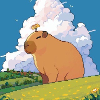 Логотип @capybarareadschat - Капибара читает📚✨ Chat