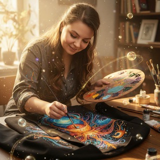Логотип @clericcustom - Кальжанова Светлана/ Clericcustom/роспись одежды / мастер классы