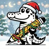 Логотип @crocodraw_bot - Крокодил с Рисунками!