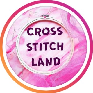 Логотип @crosssti - Cross stitch land 📣