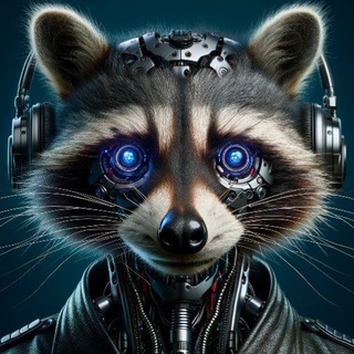 Логотип @cyberraccoonai - Кибер Енот