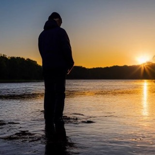 Логотип @daddyonthebank - Папа на берегу