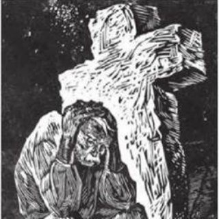 Логотип @diasporiana - Камінний хрест