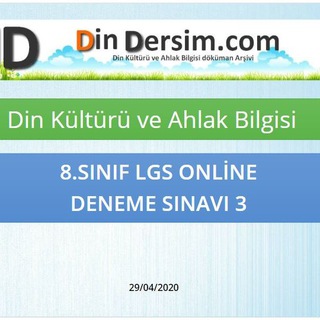 Логотип @dinkulturudokumanarsivi - Din Kültürü ve Ahlak Bilgisi Döküman Arşivi (www.dindersim.com)