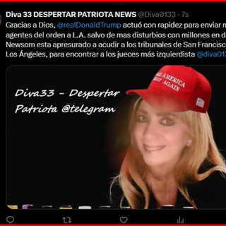 Логотип @diva0333 - 🙋‍♀️ DESPERTAR PATRIOTA NEWS DIVA33®️🙋🏼‍♀️