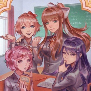 Логотип @dokidokiliteratureclubkt - Doki Doki Literature Club!🖊✨📚