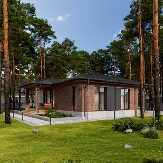 Логотип @domproe - Проект и Стройка