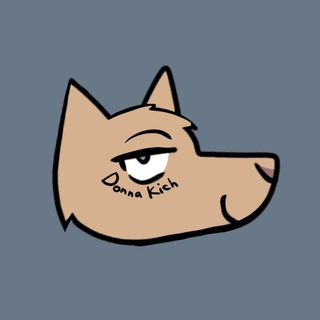 Логотип @donnaarts - Donna Kich 18+ // Рисую и пишу 🐺