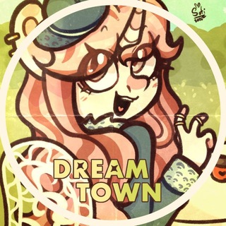 Логотип @dreamtownn - Пони Таун_Дрим 🍀