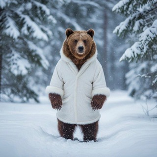 Логотип @elena_coach_yoga - Медведица в белом пальто