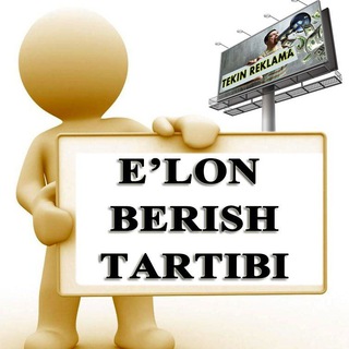 Логотип @elon_berish_tartibi_buyerda - E'lon berish tartibi🚦