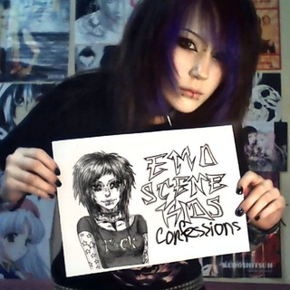 Логотип @emo_kf - Emo/scene kids confessions ! 🦇🌈