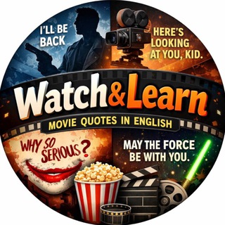 Логотип @english_every_dayy - WATCH & LEARN | Английский по кино