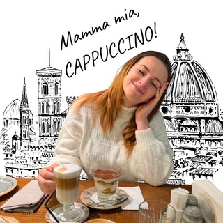 Логотип @english_italian_anna - Мамма миа, капучино!