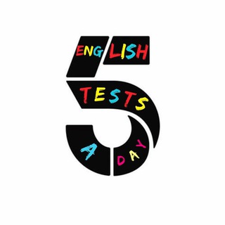 Логотип @englishwithtests - 5 English tests a day!
