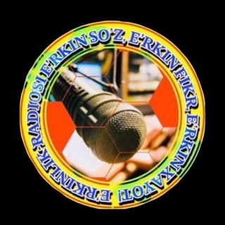 Логотип @erkinlik_radiosi - “𝐄’𝐑𝐊𝐈𝐍𝐋𝐈𝐊“ 𝐑𝐀𝐃𝐈𝐎𝐒𝐈🎙️