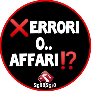 Логотип @errorieaffari - ❌ERRORI E AFFARI⁉️