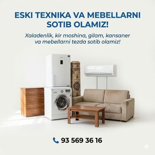 Логотип @eski_tuski_xaladenle_gilam_olamz - ESKI TUSKI GILAM HALADENLIK KIRMOSHINA KANSANER MEBEL SOTIB OLAMIZ