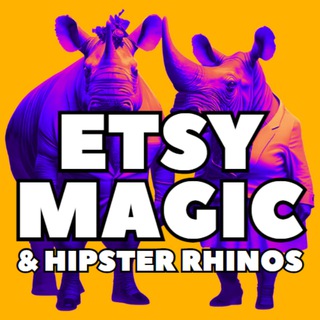 Логотип @etsymagic - Etsy Magic and Hipster Rhinos