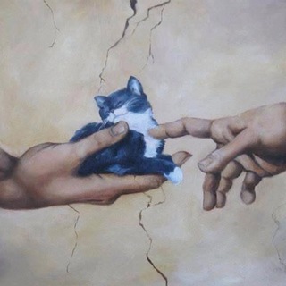 Логотип @foxyladyfraufux - Живопись • кошки • выпендрёжки