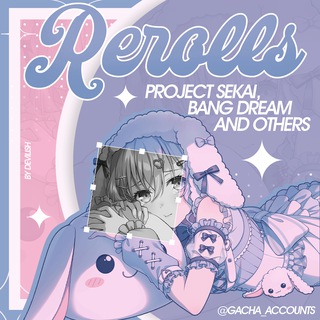 Логотип @gacha_accounts - ✧ Рероллы Project Sekai/BanG Dream!/Genshin/Honkai: SR ✧