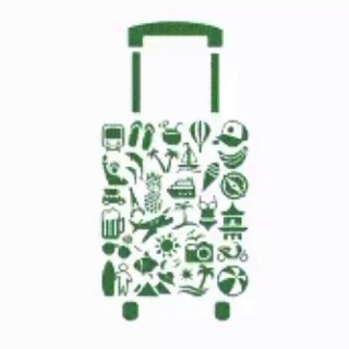 Логотип @greenbag62 - Зелёный Чемодан. Про путешествия