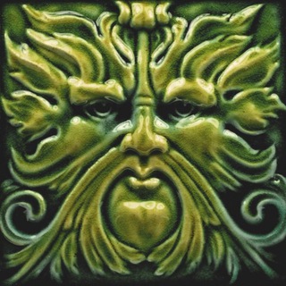 Логотип @greenmanway - зелёный человек