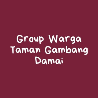 Логотип @groupwargatgd - Group Warga Taman Gambang Damai🏘