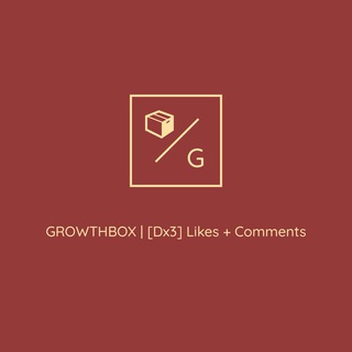 Логотип @growthbox3 - [Dx3] Likes + Comments | 📦 GROWTHBOX 📦