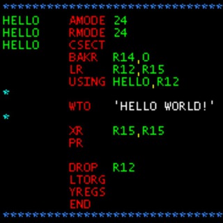 Логотип @hlasm - Mainframe Assembler (HLASM)