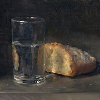 Логотип @hlebvoda - хлеб, вода и два процента