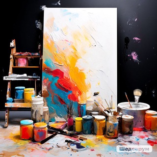 Логотип @holstkraskii - Холст и краски 🎨