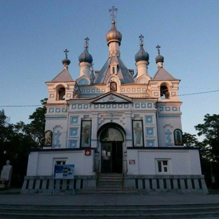 Логотип @hram_botkino - Храм во имя св. Александра Невского г. Ташкент