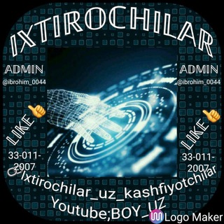 Логотип @ixtirochilar_uz_kashfiyotchilar - 𝕀𝕏𝕋𝕀ℝ𝕆ℂℍ𝕀𝕃𝔸ℝ