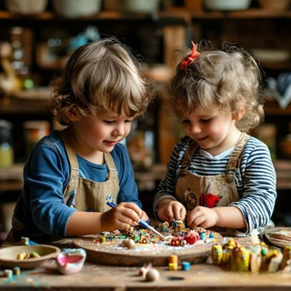 Логотип @kidsartworld - Творим Чудеса