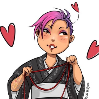 Логотип @kimono_and_shibari - Котик с недовольным ебалом